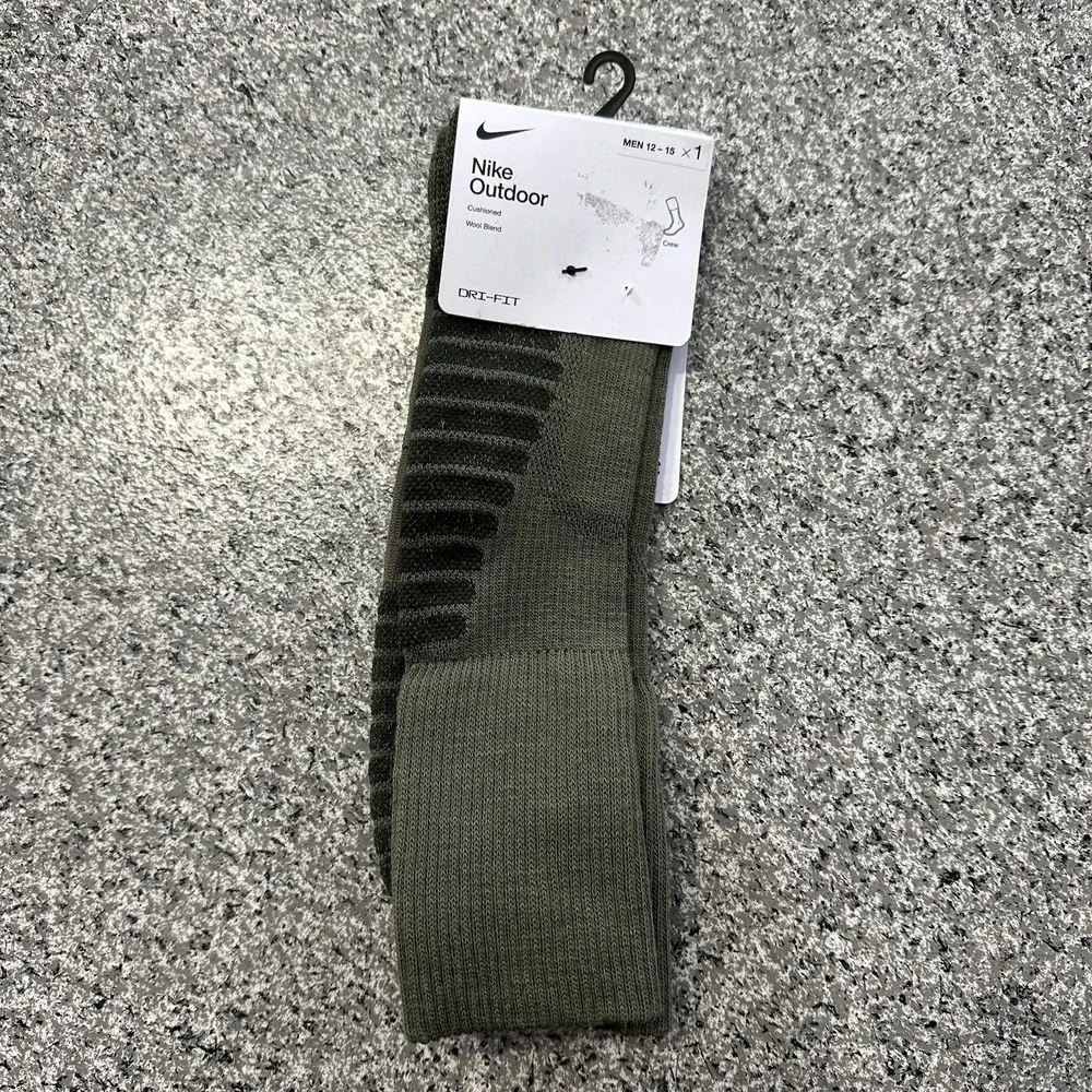 Nike Outdoor Wool Blend Socks Size XL Mens 12-15 Hiking Trail Cushioned